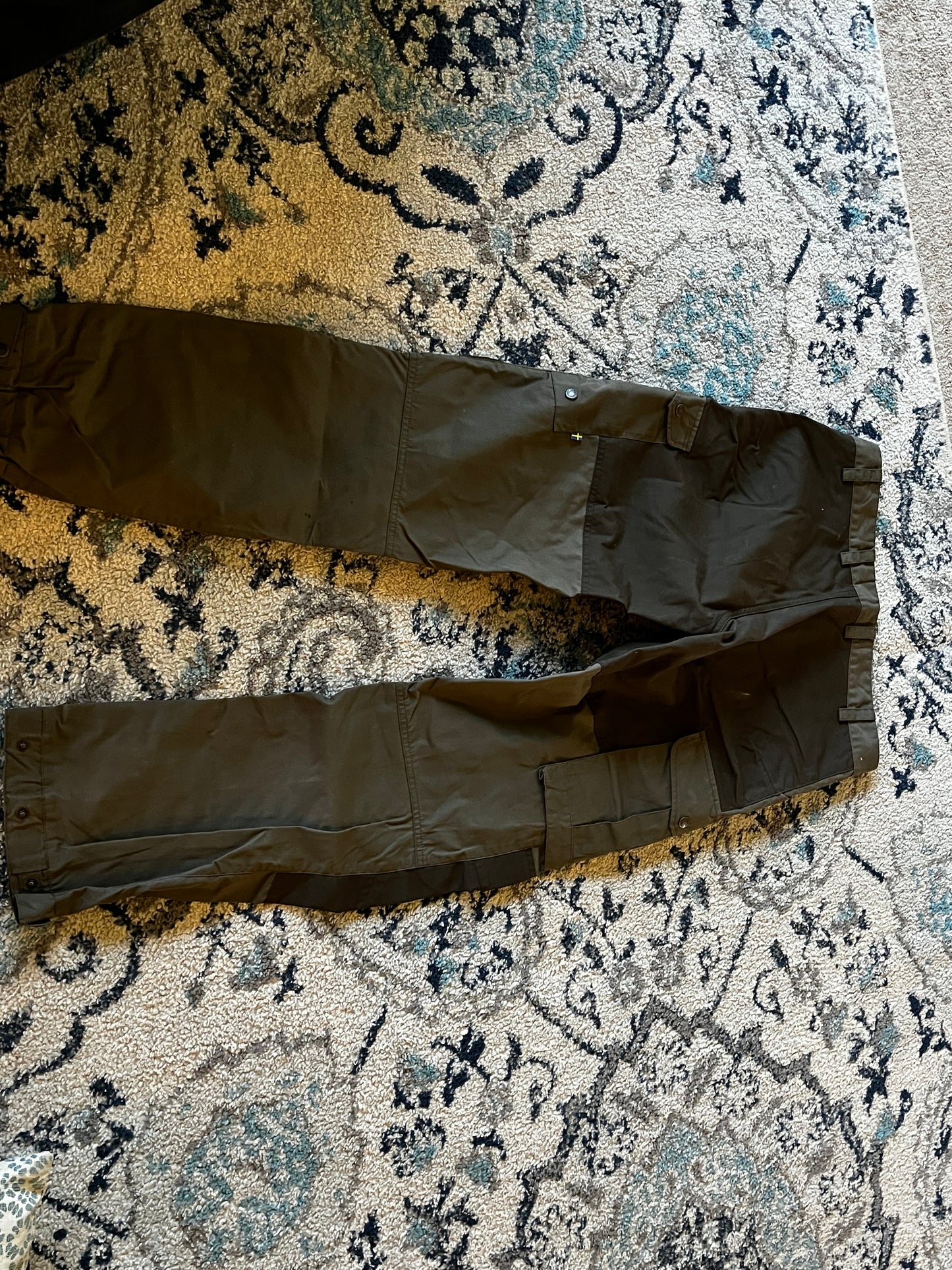 Fjallraven Vidda Pro Pant, Green with dark green knees, 34" waist, regular length